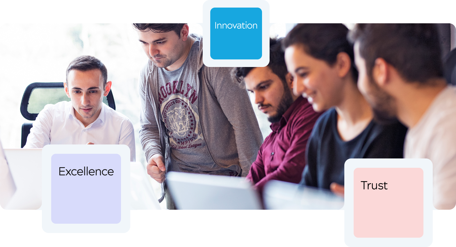 Collaborative team culture at Bell Blaze Technologies focused on innovation and growth